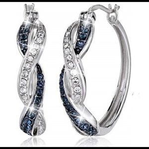 New Diamond & Blue Sapphire earrings